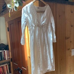Athleta 100% Linen Midi Dress